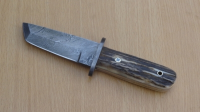 Damascus Hunting Tanto Knife