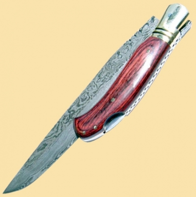 Damascus Laguiole Pocket Knife